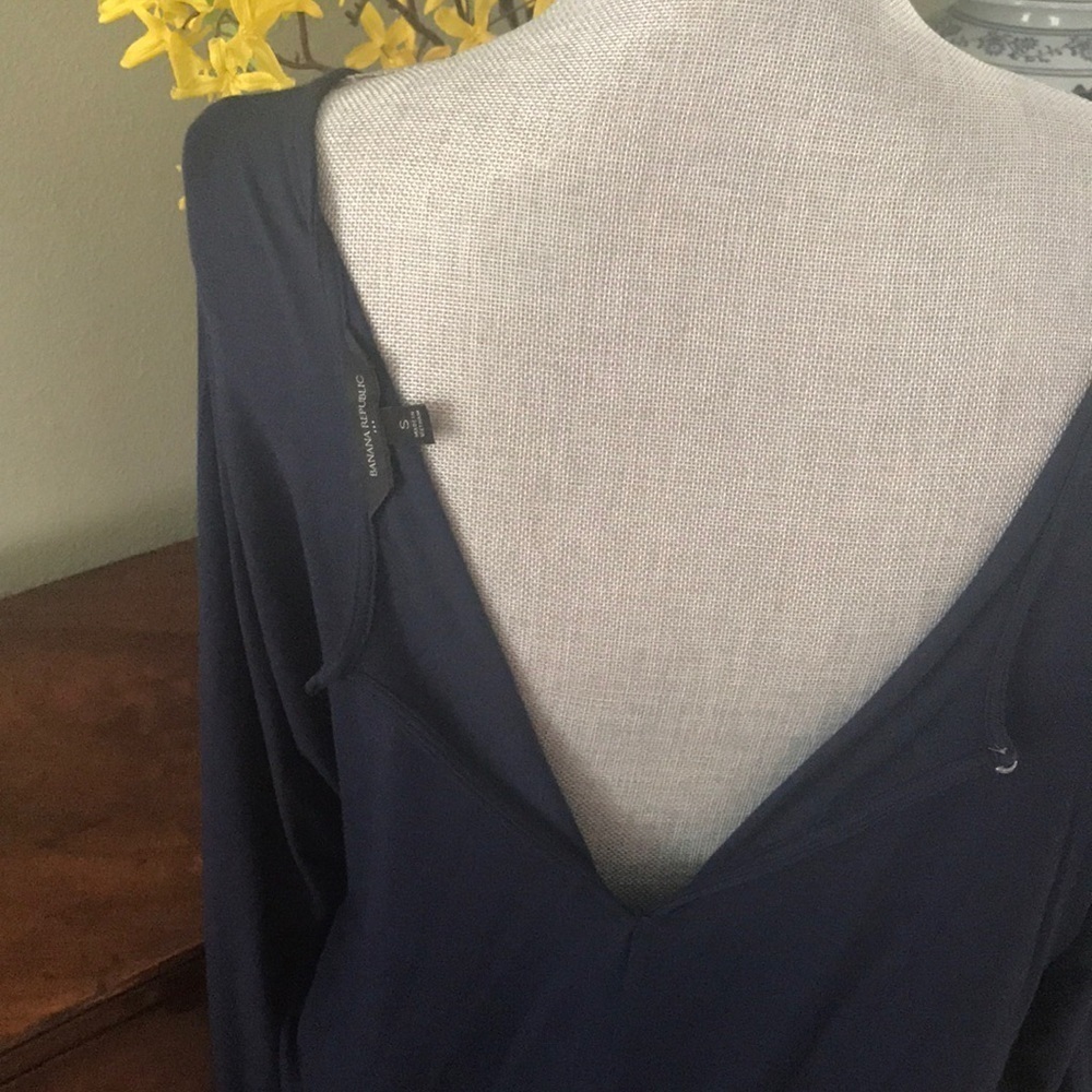 BR Factory Navy Jersey Knit Top - Picture 5 of 8